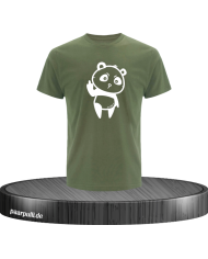 Just smile and be happy Herren T-Shirt Größe XL khaki