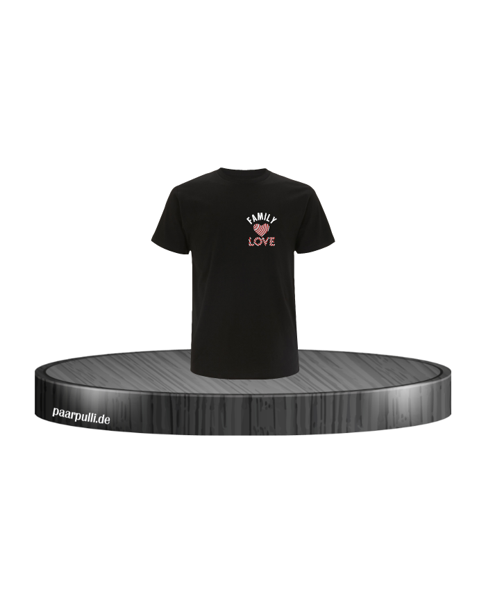 Family Love Kinder T-Shirt Größe 110-116 schwarz