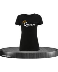 Queen Krone Herren T-Shirt schwarz Größe S