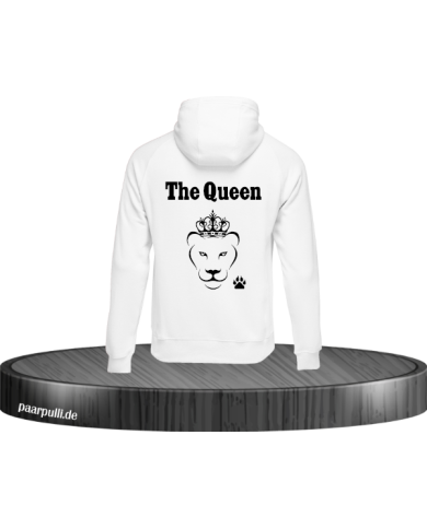 Queen Löwe Hoodie weiß in Größe L