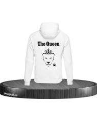 Queen Löwe Hoodie weiß in Größe L
