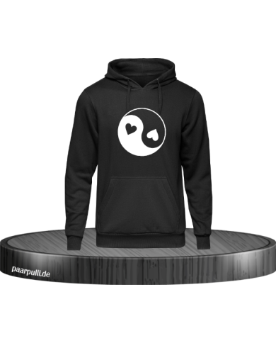 Yin Herz Hoodie Größe L