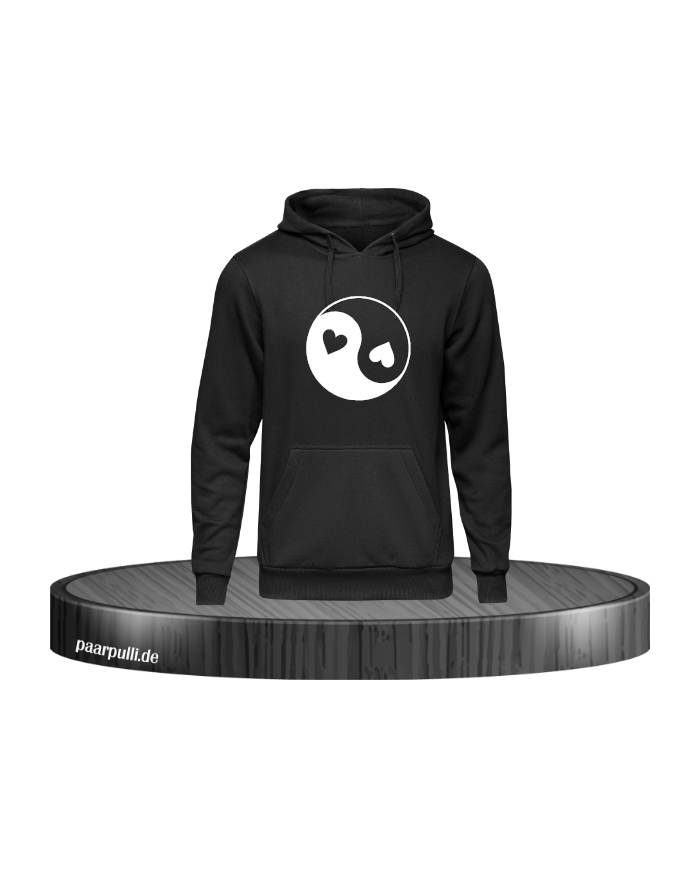 Yin Herz Hoodie Größe L