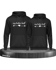 My Better Half Partnerlook Hoodies in schwarz