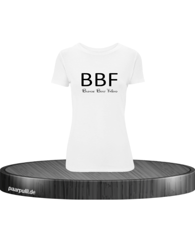 BBF Blonde Best Friend Damen T-Shirt weiß Größe L