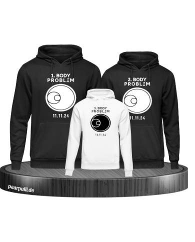 3 Body Problem Hoodie schwarz-weiß 3 Body Problem Hoodie schwarz-weiß