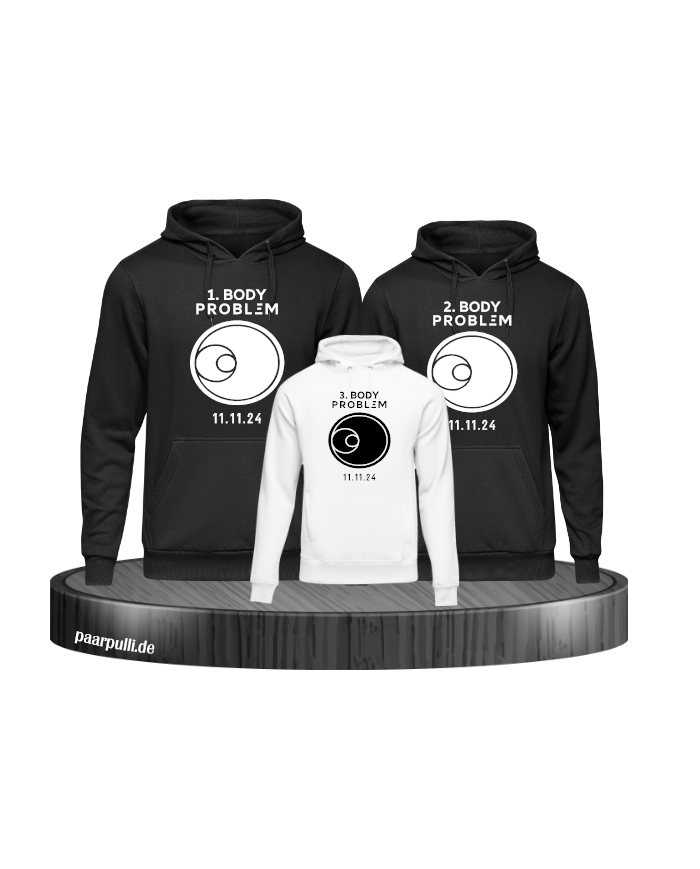 3 Body Problem Hoodie schwarz-weiß
