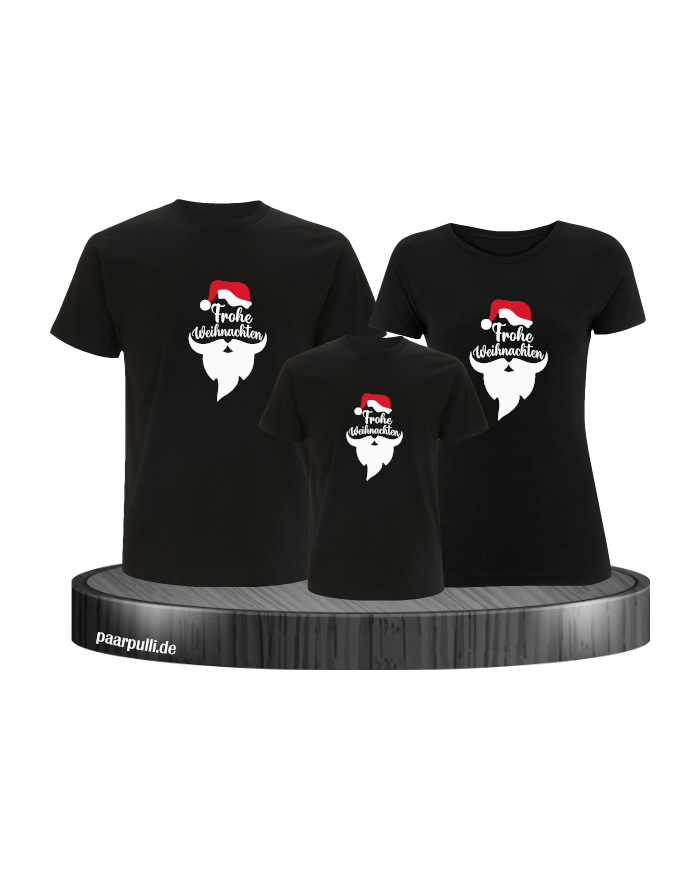 Frohe Weihnachten Comic Shirt schwarz