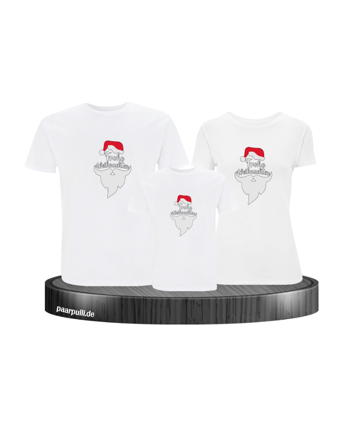 Frohe Weihnachten Comic Shirt weiß