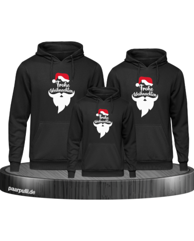 Frohe Weihnachten Comic Hoodie schwarz Frohe Weihnachten Comic Hoodie schwarz