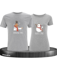 Drinking Time Party Time Christmas T-Shirt Set