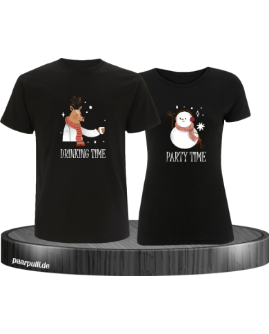 Drinking Time Party Time Shirt schwarz Drinking Time Party Time Shirt schwarz