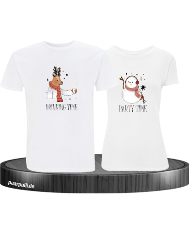Drinking Time Party Time Shirt weiß Drinking Time Party Time Shirt weiß