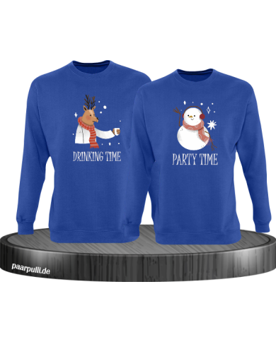 Drinking Time Party Time Sweatshirt blau Drinking Time Party Time Sweatshirt blau