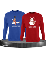 Drinking Time Party Time Sweatshirt blau-rot