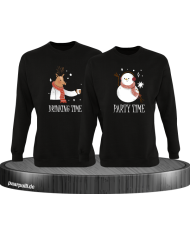 Drinking Time Party Time Sweatshirt schwarz