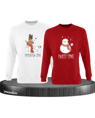 Drinking Time Party Time Sweatshirt weiß-rot