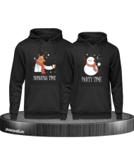 Drinking Time Party Time Hoodie schwarz