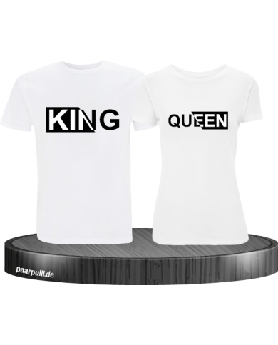 King Queen T Shirts in weiß
