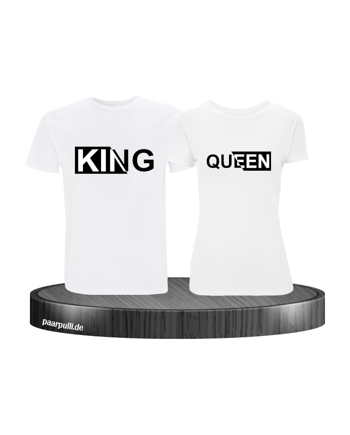 King Queen T Shirts in weiß
