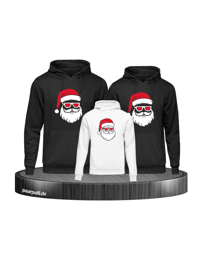 Weihnachtsmann Cool Christmas schwarz-weiß