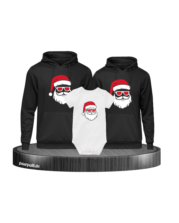 Weihnachtsmann Cool Christmas schwarz-weiß