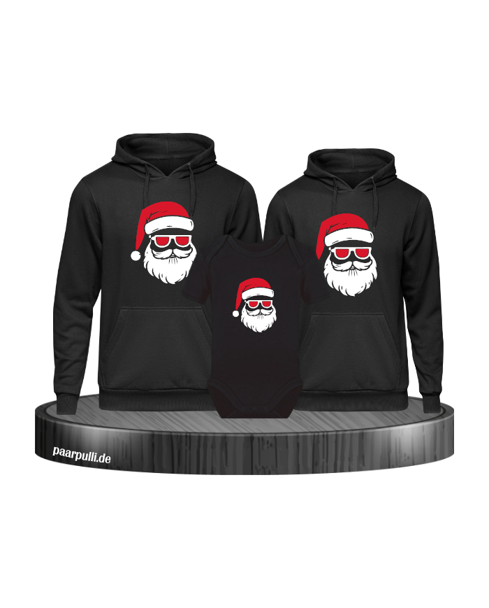 Weihnachtsmann Cool Christmas schwarz