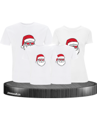 Weihnachtsmann Cool Weihnachten 4er Set Familienlook T-Shirts