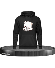 Milk Schreiben Hoodie schwarz Größe S