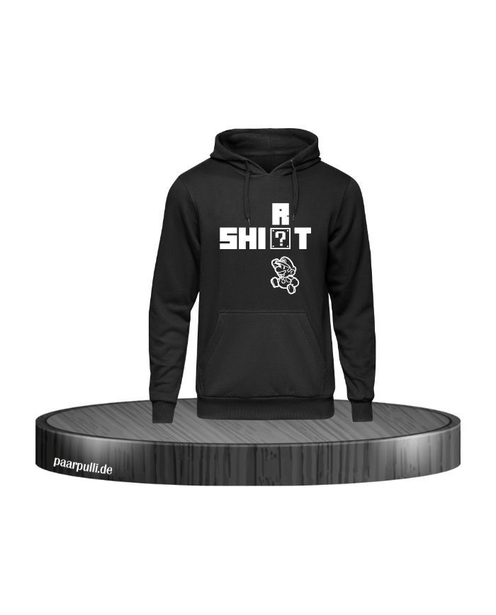 Retro Mario Münze Hoodie schwarz Größe L