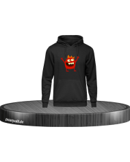 Monster Kinder-Hoodie schwarz in Größe 116