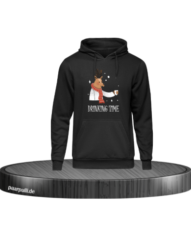 Drinking Time Hoodie schwarz Größe XL