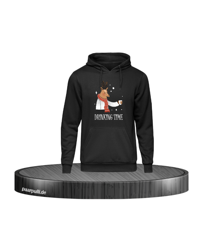 Drinking Time Hoodie schwarz Größe XL