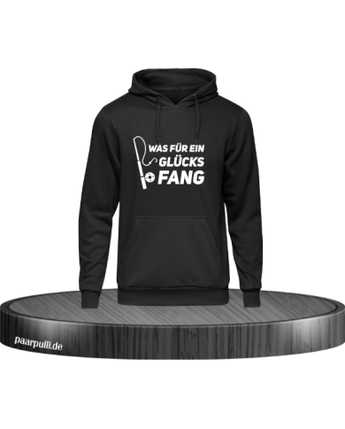 Was für ein Glücksfang Hoodie schwarz Größe L
