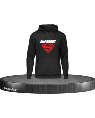 Superboy Kinder-Hoodie schwarz in Größe 128