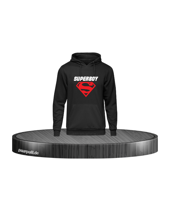 Superboy Kinder-Hoodie schwarz in Größe 128