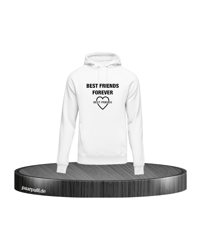 Best Friends Forever Hoodie weiß in Größe XXL