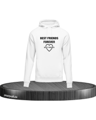 Best Friends Forever Hoodie weiß in Größe XXL