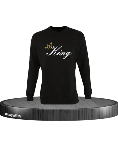 King Krone Sweatshirt schwarz in Größe L