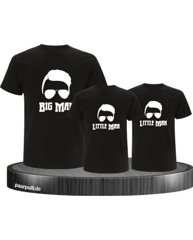3er Familienset Big Man 2 Little Man Schwarz 3er Familienset Big Man 2 Little Man Schwarz