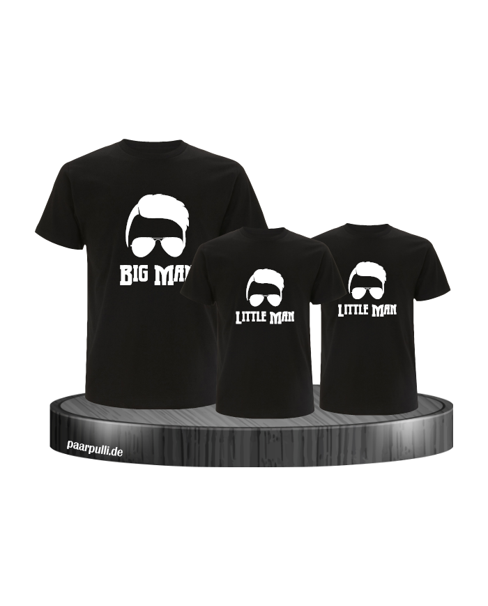 3er Familienset Big Man 2 Little Man Schwarz