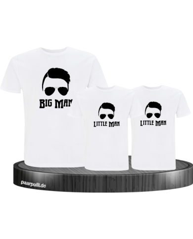 3er Familienset Big Man 2 Little Man Weiß 3er Familienset Big Man 2 Little Man Weiß