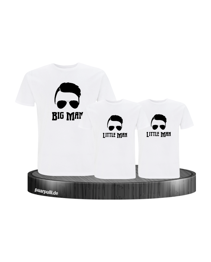 3er Familienset Big Man 2 Little Man Weiß