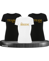 The Bride und Team Bride Junggesellen abschied in gold