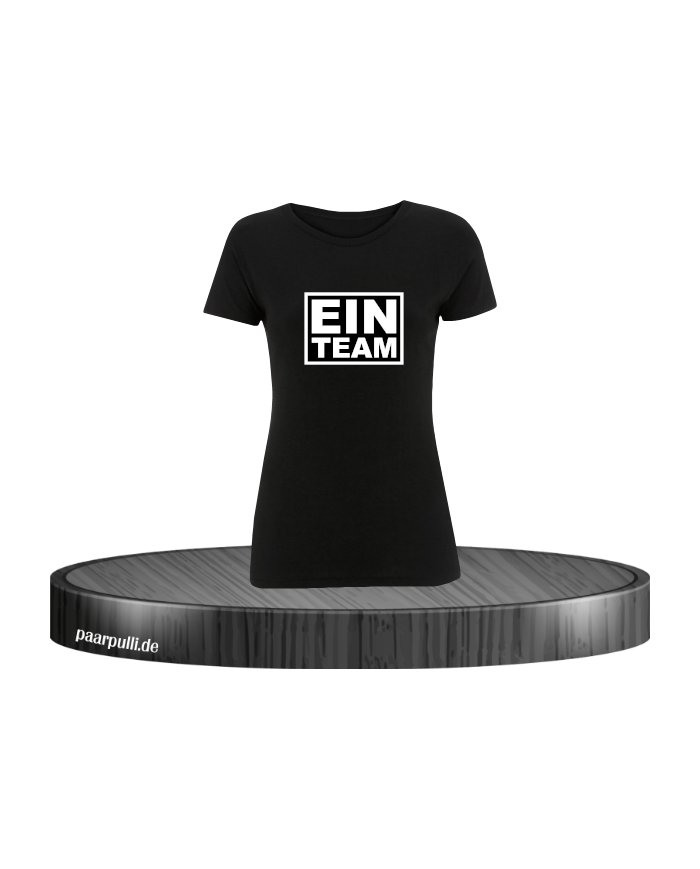 Ein Team Damen T-Shirt schwarz Größe XL