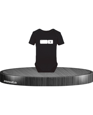 Ctrl V Baby-Body schwarz 62/68