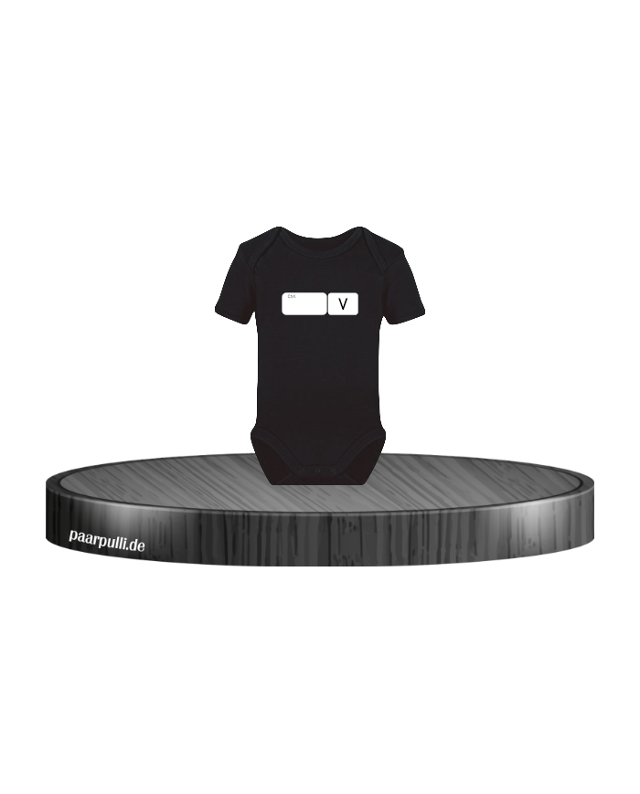 Ctrl V Baby-Body schwarz 62/68
