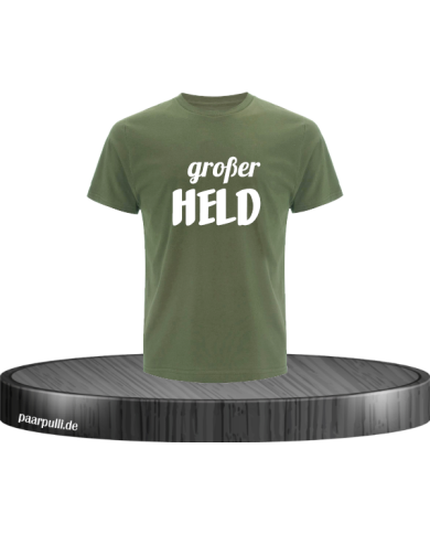 Großer Held Herren T-Shirt khaki Größe XL