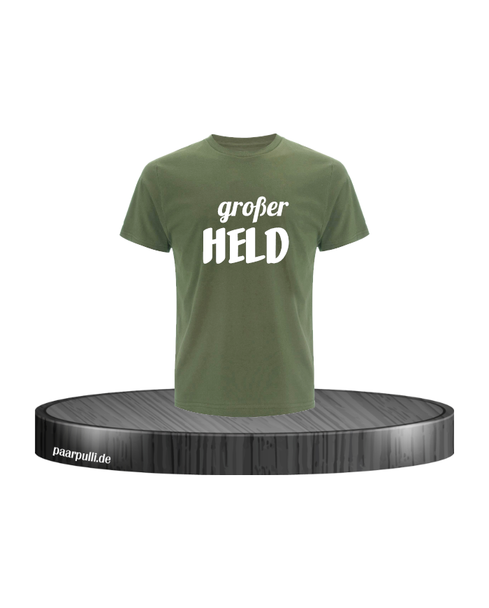Großer Held Herren T-Shirt khaki Größe XL