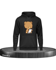 Mocha Schreiben Hoodie schwarz Größe XXL